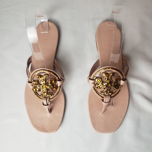 Tory burch Jeweled Meadowsweet Miller Sandals Size 9 - Picture 6 of 16
